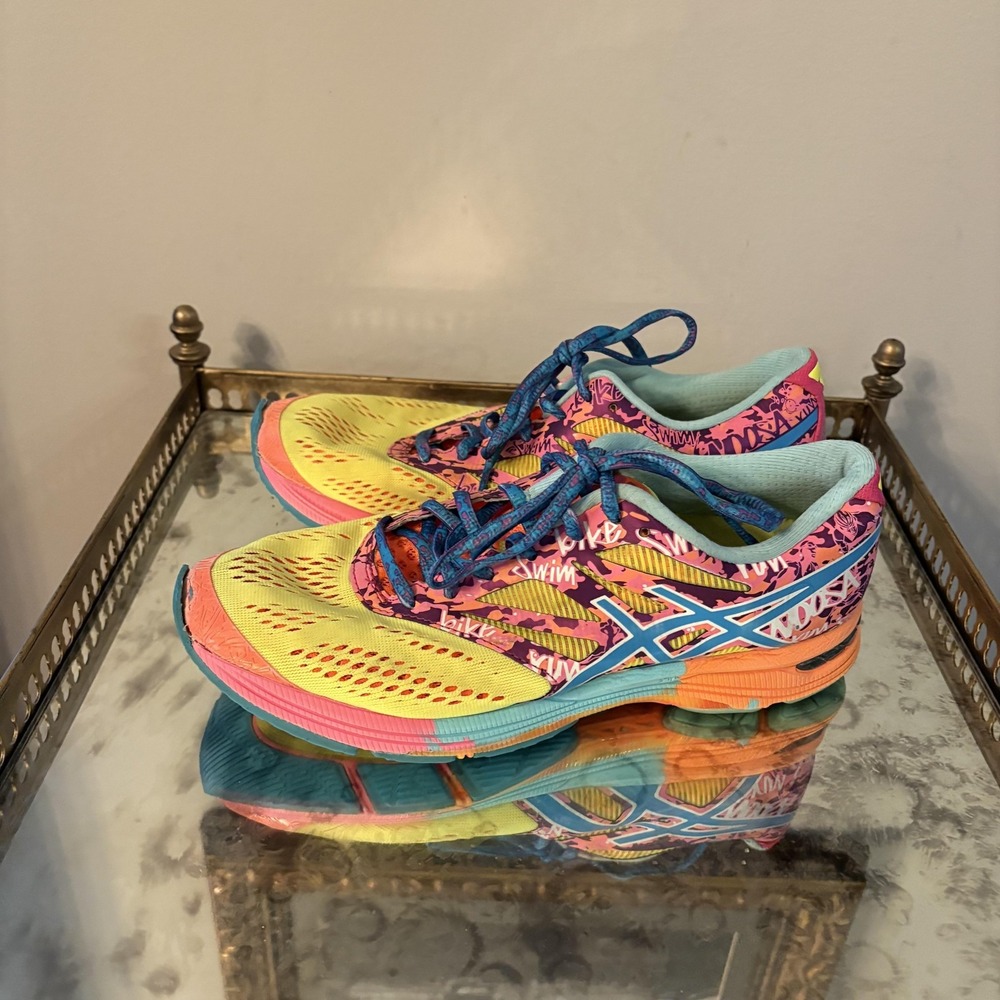 ASICS Gel‎ Noosa Tri Shoes Womens Size 8.5 Multicolor Running Triathlon T580N